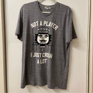 Tipsy Elves Grey Christmas Holiday Nutcracker Short Sleeve Shirt Large